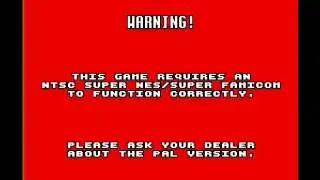 Top Gear 2 SNES NTSC Region Error Warning