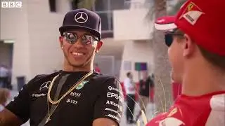 When Lewis Hamilton met Sebastian Vettel  - Interview 2015 Bahrain Grand Prix