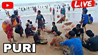Puri beach day time enjoying
