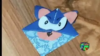 Sonic the hedgehog Origami bookmark