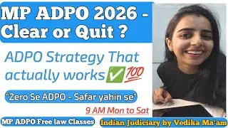MP ADPO 2026 Exam Strategy || MP ADPO free classes || 18 October 2026 - Countdown begins 📚💯 #mpadpo