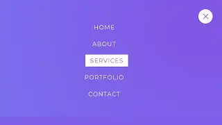 Fullscreen Overlay Navigation Menu Bar Using HTML & CSS