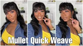 Vintage Mullet Quick Weave Glueless Pixie Cut Human Hair Wig With Bang 20'' 2023 ft. ILike Hair