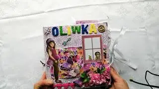 Album dla dziewczynki z papierów Craft o Clock Kara & Lina. scropbokking.