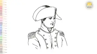 Napol&eacute;on drawing easy | How to draw Napol&eacute;on step by step | easy drawing videos | drawing tutorials