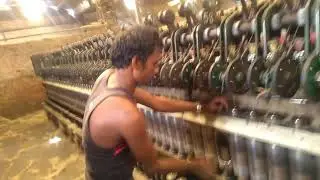 Jute mill spinning practice