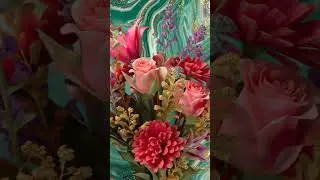 Flower & marble motion video #loop #short #prompt #motiongraphics  #ai #infinite #visualart #art