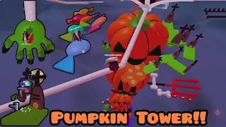 Pumpkin Tower!! 1980-5831-2714 Fall Guys Creative. Ready for Halloween spooky season. #fallguys #fun