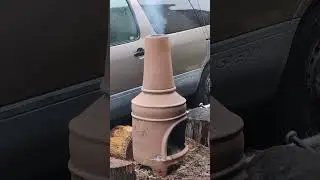 smokey GOOD STAY warm with me 🥀🥀🥀🥀🌡️🌡️🌡️🔥🔥 #chimenea #vanlife #outdoorcooking #offgrid #losangeles
