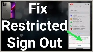 How To Fix Sign Out Is Not Available Due To Restrictions