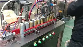 AILE Air Freshener Insecticide Aerosol Spray Semi Automatic 4 in 1 Aerosol Filling Machine To EU
