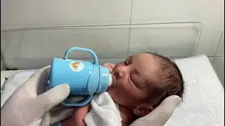 Newborn Baby in NICU | Recovered from MSL &ndash; First Feeding Trial with Nurse Care ❤️