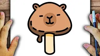 CÓMO DIBUJAR UN HELADO DE CAPIBARA