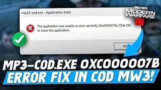 How To Fix mp23-cod.exe (0xc000007b) Error in Call of Duty Modern Warfare 3 2025 ✅