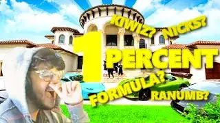REACTING to ONE PERCENT FORTNITE HOUSE?!😱 (ft. Formula, Kiwiz, Nicks, Randumb)