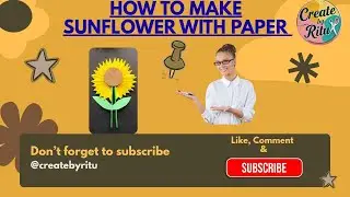 How to make Sunflower with paper|full tutorial step by step|| কিভাবে কাগজের সূর্যমুখী ফুল তৈরি করবে🌻