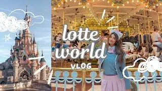 LOTTE WORLD VLOG ⋆ ˚｡⋆୨୧ uniform rentals, food tour, hongdae guesthouse tour | seoul korea