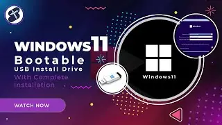 How to create windows 11 bootable usb install drive | with installation