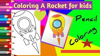 Coloring A Rocket with colored pencils | @MagicFingersArt