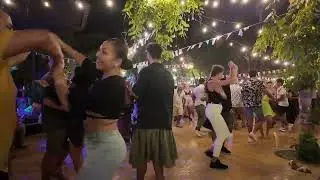 Tulum Night scene Salsa dancing events . Tulum center town. 