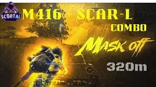 MASK OFF M416❄️+SCAR-L⚡️(COMBO)|| 320m short WITH RANVEER CHARACTER 😎 #m416glacier #umpglacier