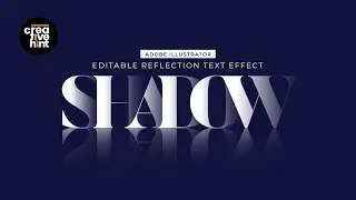 Editable Shadow Reflection Text Effect in illustrator. #graphicdesign #texteffects