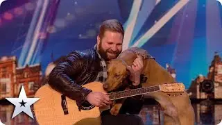 Meet Aaron and Buddy: the amazing SINGING DOG! | Auditions | BGT: Unseen