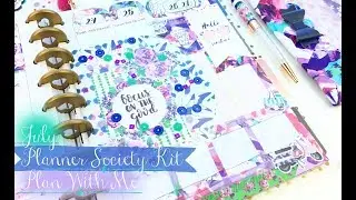 July Planner Society Kit Plan With Me | Happy Planner Dashboard DIY