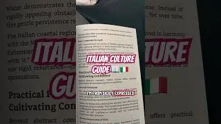 Italian culture in a book #learnitalian #bilingual #fyp #ladolcevita #reading