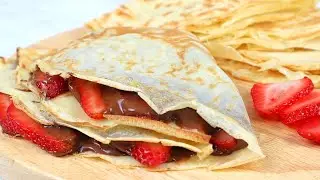 Crepes with Strawberry & Nutella Filling