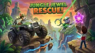 PAW Patrol: Rescue Wheels &ndash; The Jagged Jungle Jewel Rescue! 🌺🚜 | Monster Jeep Cliff Rescue