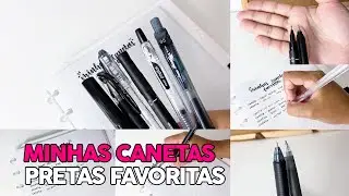 MINHAS CANETAS PRETAS FAVORITAS | melhores canetas para o volta ás aulas, pen test ✏️