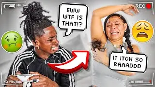 LONG ARMPIT HAIR PRANK ON MY BOYFRIEND **cute reaction**
