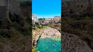 Italy:  Cliffside Beach | MUST See!🏖️😍#beach #summer #sunday  #italy #europe