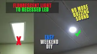 How to Replace fluorescent light with recessed light - Recessed lights from Amazon