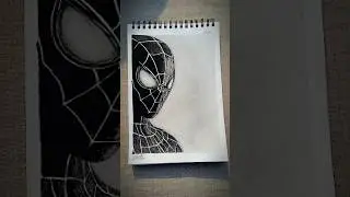 Dark Spider-Man Portrait 😱 | #shorts #darkspiderman #drawingvideo