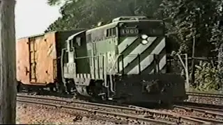 Part 7 1980's Chicago & NorthWestern Trains in Chicago / BN Action