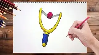 How to draw roblox rivals slingshot step by step