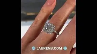 1.5 ct Round Diamond in Cushion Halo Ring