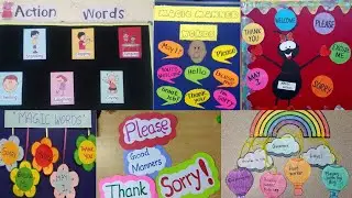 Preschool Manner words decoration ideas/DIY Classroom magic words decoration/Action words decoration
