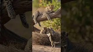 Wild Kittens Raised as Siblings in a Leopard Playful Moments Captured #animals #siblings #nature