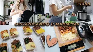 Fazendo marmitas da semana, organizando a feira e o apartamento | Carine Reis