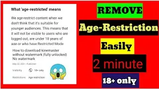 How to remove age restriction from youtube video || age-restricted || Technical Divyank.