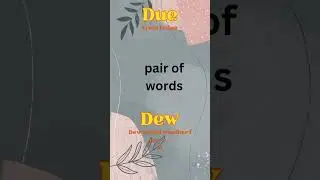 pair of words l pair of words in English l The english corner