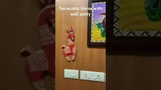 Terracotta Horse with Wall Putty 😱 #shorts #wallputtycraftideas