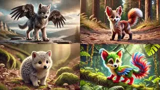Amazing Wild Animals Fusion | Baby Wolf + Animals (HD) AI Generated 