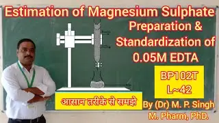 Estimation of Magnesium Sulphate | Preparation & Standardization of 0.05M EDTA | BP102T | L~43