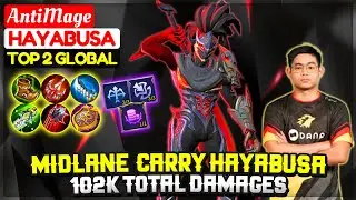 Midlane Hayabusa, 102K Total Damages [ Top 2 Global Hayabusa ] Onic AntiMage - Mobile Legends