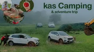 Satara Trip Adventure 🌄 | Car Stuck in Mud 😱 + Camping & Chicken 65 Cooking 🍗🔥 | vloger Atul #4
