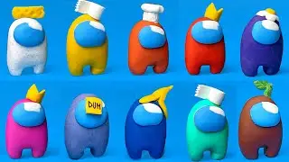 Making ALL AMONG US Characters with Clay